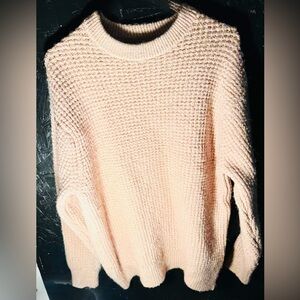 Zara Soft Blush Crew Neck Sweater